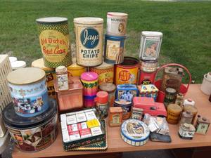 Large Collection Of Vintage Tins