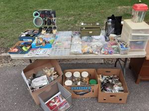 Large Lot Of Beads & Jewelry Making Supplies, Organizers & Tools