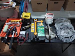 2-Tile Cutters, Mesh Sheet Rock Tape, Paint Supplies, Multi-Meter