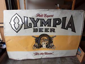 Vintage Olympia Beer Sign 48x72