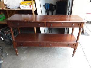 4-Drawer Console Table 56x18x35