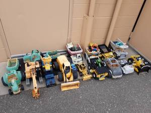 Lot Of Tonka Trucks, Diggers, Tractors & Others