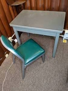 Vintage Industrial Desk and Office Chair