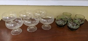 (2) Sets of Vintage Cocktail Glasses