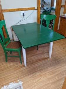 Painted Drop Leaf Table and Chair Set