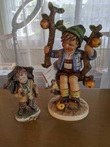 (2) Vintage Boy Figurines Hummel and Top Line Imports