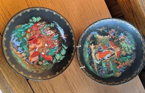 (2) Vintage Bradford Exchange Tianex Russian Fairy Tales Collector Plates