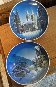 (2) Vintage Rosenthal Christmas Collector Plates