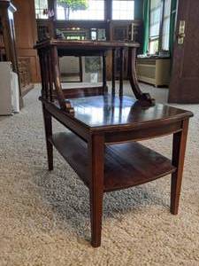 Vintage Step Accent Table with Shelf