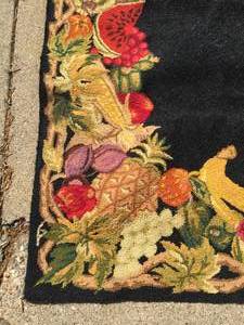 lot 52 image: Colorful Fruit Themed Throw Rug