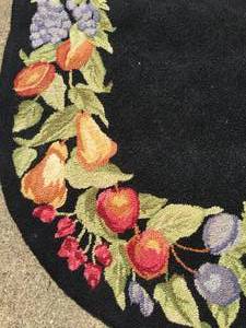 lot 53 image: Oval Fruit Themed Throw Rug