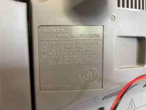 lot 131 image: Sony CD  Radio  Cassette Recorder