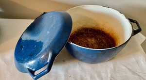 lot 180 image: Copco Cast Iron Skillet and Two Covered Pots