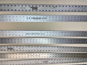lot 229 image: Lot of Metal Rulers