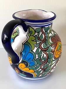 lot 17 image: Lovely Mexican Pottery Pitcher