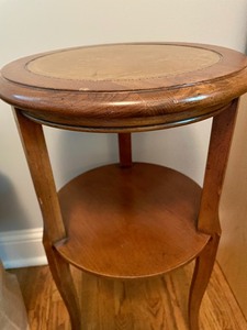 lot 54 image: Round Two Tiered Petite Accent Table