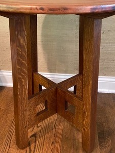lot 12 image: Stickley 2020 Collectors Edition Copper Top Accent Table
