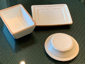 lot 98 image: Covered Butter Dish and Bowl