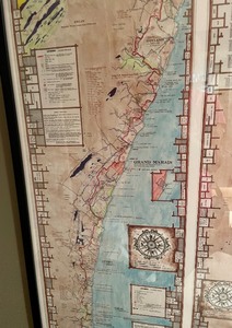lot 214 image: Framed Map of the North Country Trail and of the Lake Superior Water Trails