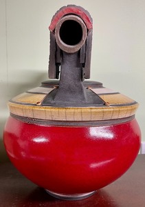 lot 296 image: Richard Gruchalla Unique and Vibrant Pottery Vessel