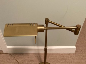 lot 319 image: Modern Brass Adjustable Floor Lamp by Relux