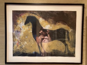 lot 323 image: Beautiful Pair of Horse Themed Framed Art