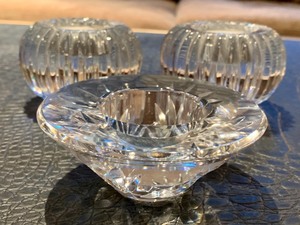 lot 328 image: Three Waterford Candle Holders