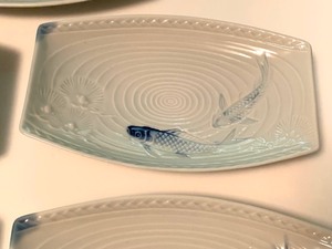 lot 351 image: Set of Five Koi Themed Snack Plates
