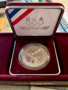 lot 346 image: 1988 Olympic Silver Dollar Coin (Proof)