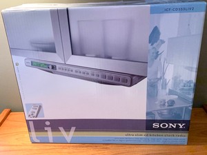 lot 257 image: NEW Sony Ultra Slim CD Kitchen Radio Clock
