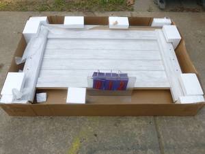 Twin size foot board. White wash color. As shown. 3 more also available for sale.