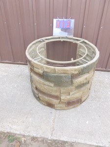 32 round fire pit enclosure. As shown.