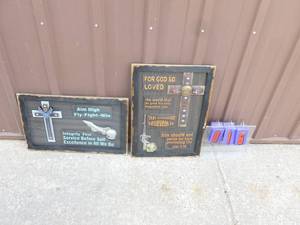Qty of 2 military plaques. As shown.