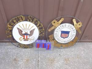 Qty of 2 military plaques. As shown.