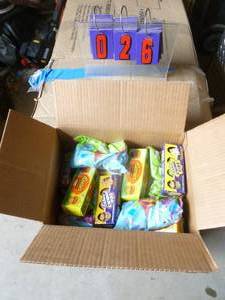 Approx 40lb of assorted candy. Some may be out of date. As shown.
