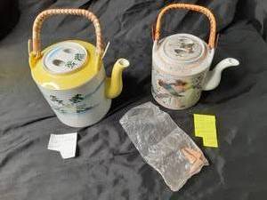 (2) Vintage Oriental Teapots See P...