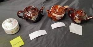 (4) Vintage Oriental Teapots See P...