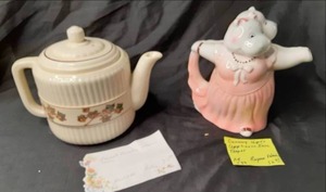 (1) Vintage Oriental Teapot, & Deco...