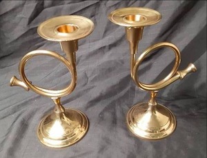 (2) Brass Candlestick Holders See ...