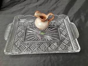 Crystal Serving Dish and Ceramic Cr...