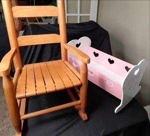 Kids Rocker Chair and Doll CribBa...