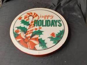Solid Happy Holidays Wall Hanging ...