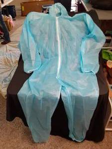 Medical Grade Gown New L Hooded Zip...