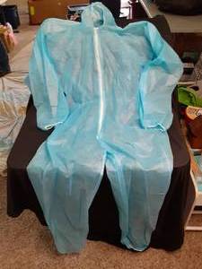 Medical Grade Gown New XL Hooded Zi...
