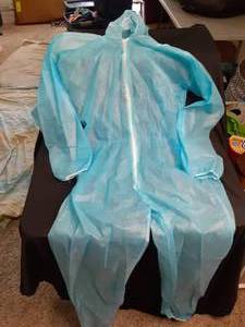 Medical Grade Gown New 3XL Hooded Z...