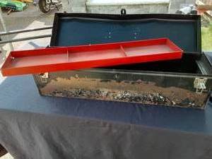 Vintage Metal Tool Box 32 X 8.5 X...