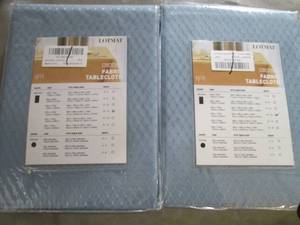 lot 34 image: 2- 60x120 inch Fabric Tablecloths...