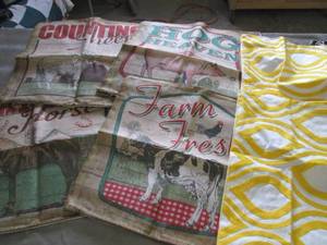 lot 50 image: 4 Farm Animal Pillow Covers, 2 Yell...