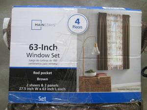 lot 56 image: 63 inch Window Set 4 pc...