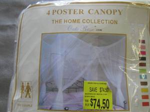lot 57 image: 4 Poster Canopy...